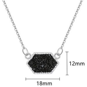 ❗️JUST IN❗️BLACK druzy stone necklace!!